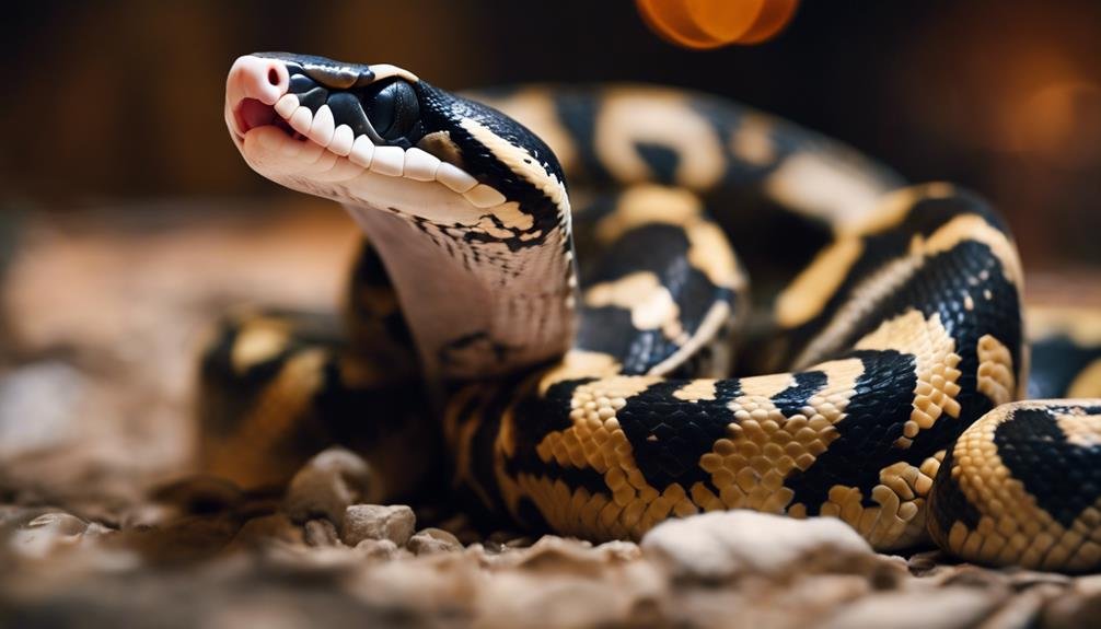 ball python yawning behavior