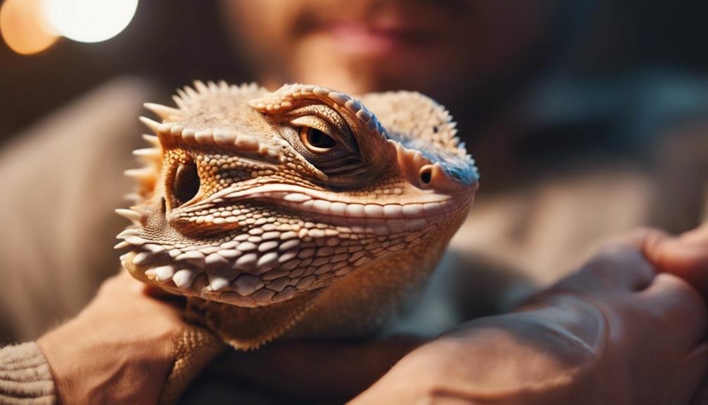 bearded dragons cuddle details