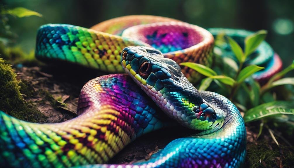 colorful snake in jungle