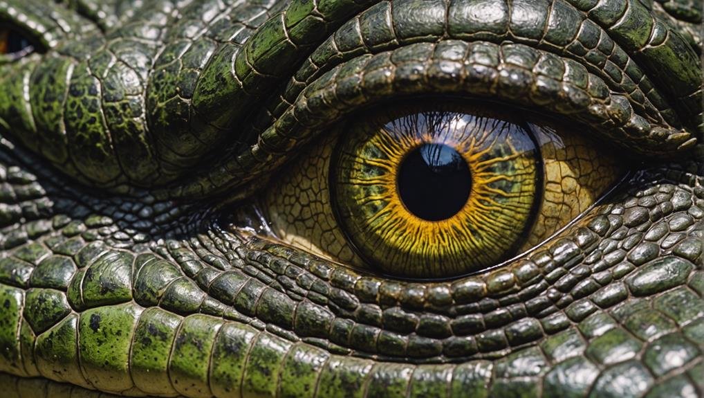 comparing crocodile and human eyesight