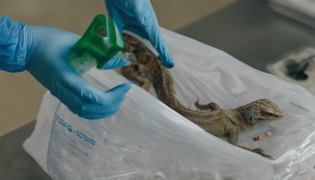 handling deceased reptiles safely